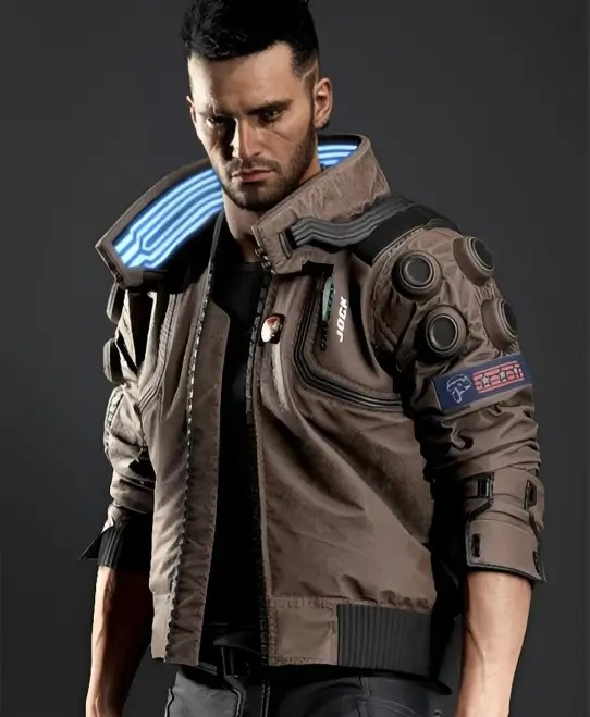 Cyberpunk 2077 Samurai Leather Bomber Jacket for Men