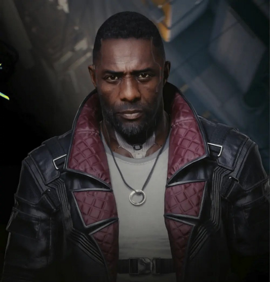 Cyberpunk Phantom Liberty Idris Elba Cosplay Leather Coat for Men