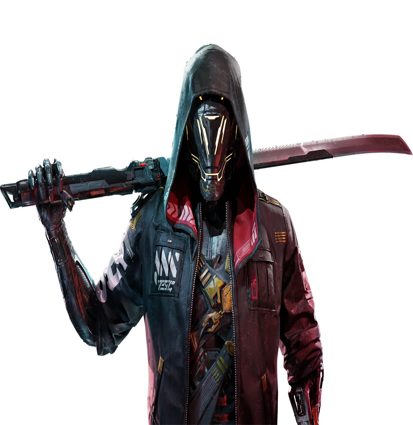 Cyberpunk Ninja Ghost Runner Hooded Jacket for Men