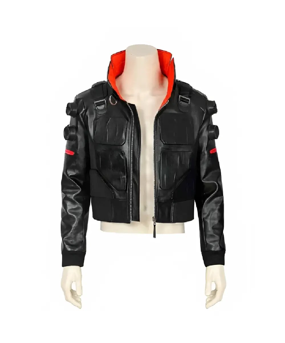 Cyberpunk 2077 Jackie Welles Bomber Leather Jacket – Iconic Cosplay Outerwear for Men