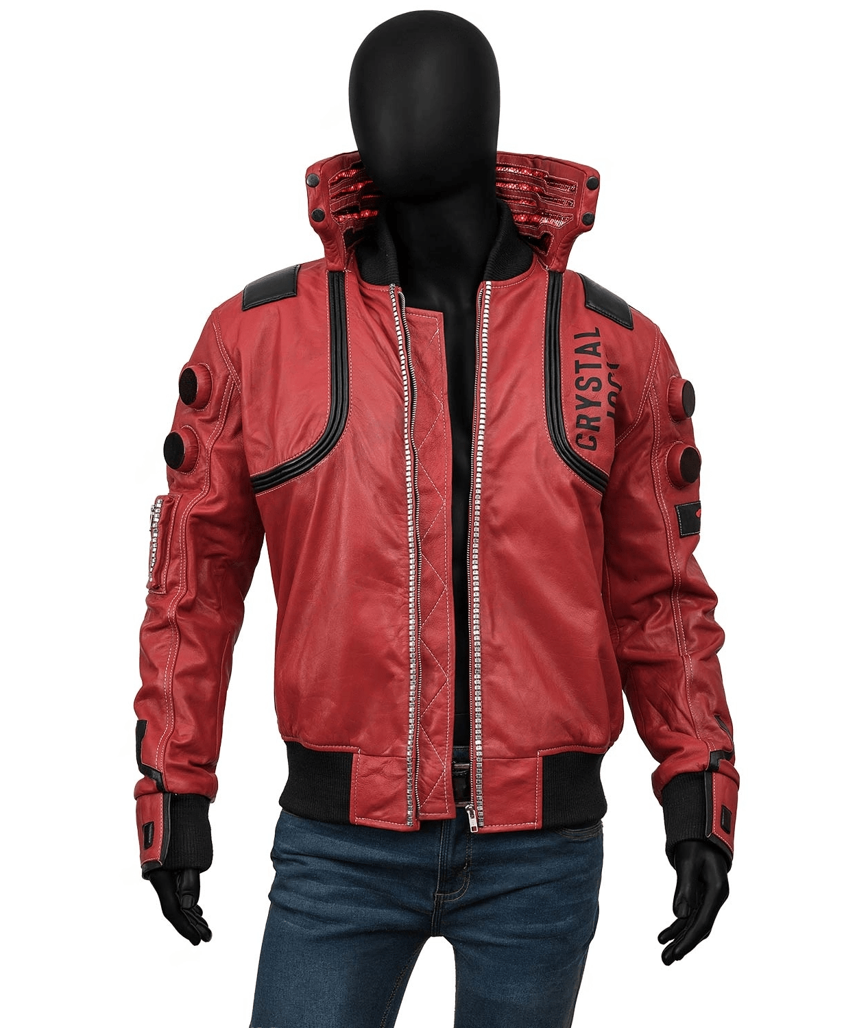 Cyberpunk Akira Samurai Edition Red Bomber Jacket for Men