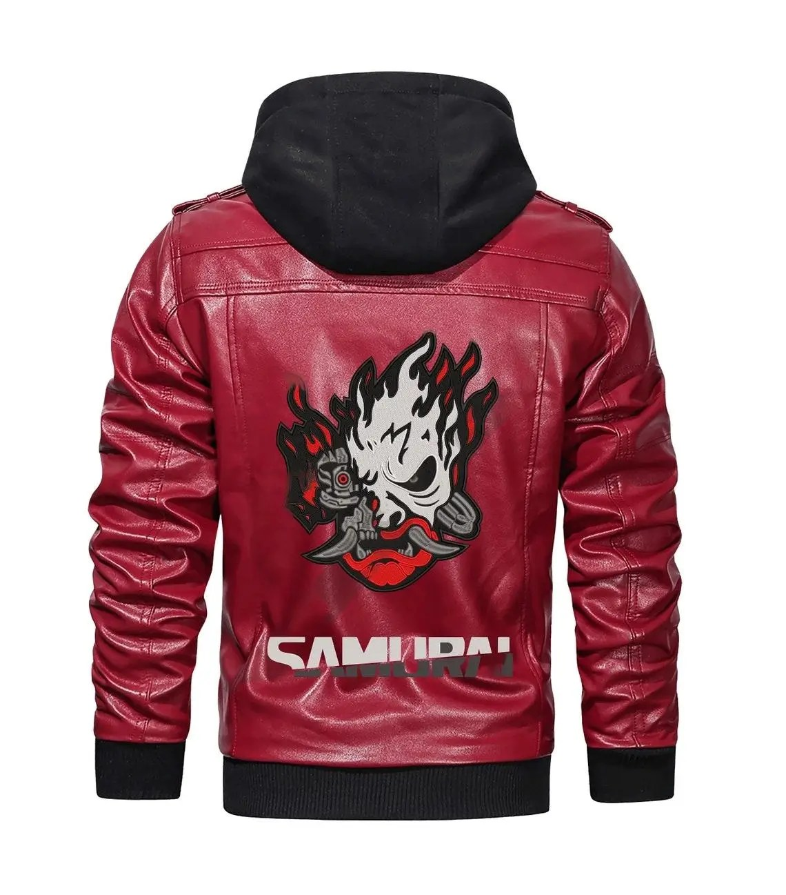 Samurai Cyberpunk 2077 Jacket for Men with Removable Hood